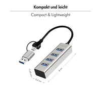 Logilink USB 3.0 HUB, 4x USB-A, 5 Gbits, silber