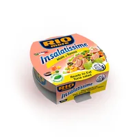 RIO mare Dose Insalatissime Mais & Thunfisch 160 g - Produkttyp: Fisch - Nährwertangabe pro: 100 g - Energiegehalt (in kj): 761 - Energiegehalt (in kcal): 183 - Fett: 13 - Gesättigte Fettsäuren: 1.7