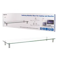 Logilink Monitorerhöhung-Tisch aus Glas, extra breit