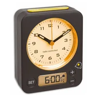 TFA Dostmann Funkwecker Combo Gelb/Schwarz - Funktionen: Alarm - Ausstattung: Zeit - Displaytyp: Digital - Analog - Detailfarbe: Gelb - Schwarz - Funksignal: Ja - Betriebsart: Batteriebetrieb