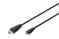 Digitus AK-330115-010-S cavo HDMI 1 m HDMI tipo D (Micro) HDMI tipo A (Standard) Nero