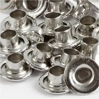Creativ Company Hohlnieten 7 mm Silber, 50 Stück - Material: Metall - Produkttyp: Hohlnieten