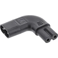 InLine Netzadapter IEC 60320 C8 / C7 - links/rechts gewinkelt 2pol.