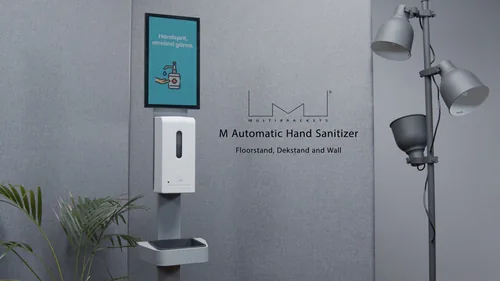 Multibrackets Desinfektionsmittelständer Hygienebox Stand weiss / 9646 - Produktkategorie: Desinfektionsmittelständer - Detailfarbe: Weiss
