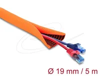DELOCK Kabelschutzschl. Selbstschl. doppellagig 5mx19mm or.
