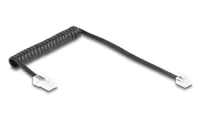 Delock Telefonkabel / Spiralkabel RJ11 Stecker zu RJ45 Stecker schwarz 1 m