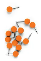 Nobo Reissnägel 100 Stück, Orange - Verpackungseinheit: 100 Stück