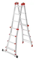 Hailo Teleskopleiter 4 x 4 Sprossen - Höhe: 365 cm - Belastbarkeit: 150 kg - Produkttyp: Anlegeleiter - Anzahl Stufen: 16 ×