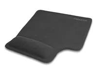Delock Mausmatte Ergonomisch für Linkshänder Schwarz - Tiefe: 170 mm - Breite: 220 mm - Detailfarbe: Schwarz - Form: Diverse - Höhe: 17 mm - Handgelenkauflage: Ja