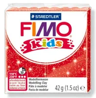 Fimo Modelliermasse Kids Glitter Rot - Packungsgrösse: 42 g - Set: Nein - Anwender: Kinder - Detailfarbe: Rot - Modelliermasse Art: Modelliermasse - Trocknung: Ofenhärtend
