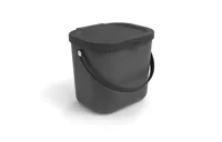 Rotho Recyclingbehälter Albula 6 l, Anthrazit - Material: Recycling Kunststoff - Fassungsvermögen: 6 l - Anzahl Behälter: 1 - Detailfarbe: Anthrazit - Form: Rund