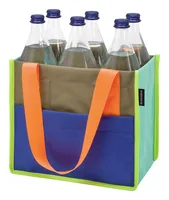 Remember Flaschentasche Ocean Mehrfarbig - Breite: 24 cm - Detailfarbe: Ozeanblau - Orange - Braun - Material: Recycled Polyester - Höhe: 18 cm - Länge: 27 cm