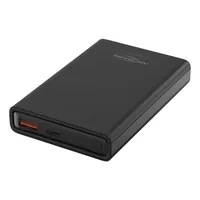 Ansmann Powerbank PB222PD, 10000 mAh, Schwarz - Akkutyp: Lithium-Polymer (LiPo) - Akkukapazität: 10000 mAh - Detailfarbe: Schwarz - USB Ladeanschluss (Output): 2 - USB-C PD: Ja - Max. Output USB-C PowerDelivery: 22.5 W