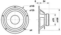 Visaton HiFi-Tiefmitteltöner W 130 S - Impedanz: 4 ? - Lautsprecher Kategorie: Tiefmitteltöner - Durchmesser: 5  - Montage: Einbau - Aktiv Lautsprecher: Nein - Nennleistung: 50 W