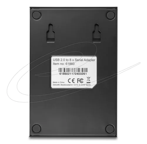 Delock Serial-Adapter 61860 - Datenanschluss Seite B: RS-232 - Anzahl Ports: 8 - Schnittstelle Hardware: USB 2.0 - Formfaktor: Extern