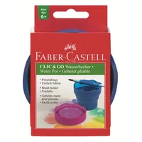 FABER-CASTELL Wasserbecher CLIC & GO 181510 blau, für Pinsel