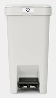 Brabantia Recyclingbehälter StepUp 10 l, Hellgrau - Material: Recycling Kunststoff - Fassungsvermögen: 10 l - Anzahl Behälter: 1 - Detailfarbe: Hellgrau - Form: Eckig