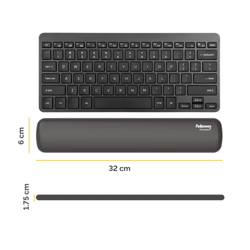 Fellowes Workplace Handgelenkauflage Breyta 320 mm Schwarz 1 Stück - Eingabegeräte: Tastatur
