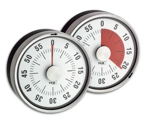 TFA Dostmann Küchentimer Puck Anthrazit - Funktionen: Alarm - Countdowntimer - Materialtyp: Kunststoff - Material: Edelstahl - Detailfarbe: Anthrazit - Grau - Schwarz - Displaytyp: Analog - Kein Display