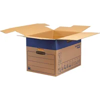 Fellowes Umzugsbox FastFold 46.3 x 48.0 x 63.2 cm, 5 Stück - Produkttyp: Umzugsbox - Detailfarbe: Braun - Breite: 46.3 cm - Höhe: 63.2 cm - Tiefe: 48 cm - Volumen: 127 l