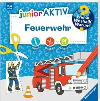 Ravensburger Kinder-Sachbuch WWW junior AKTIV: Feuerwehr - Sprache: Deutsch - Altersempfehlung ab: 2 Jahren - Einband: Block - Anzahl Seiten: 48 - Thema: Wieso? Weshalb? Warum? - Altersgruppe: Kleinkinder
