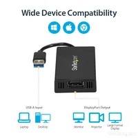 StarTech.com USB 3.0 to DisplayPort Adapter - DisplayLink Certified - 4K 30Hz