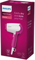 Philips Essential Care BHD003/00 asciuga capelli 1400 W Rosa, Bianco