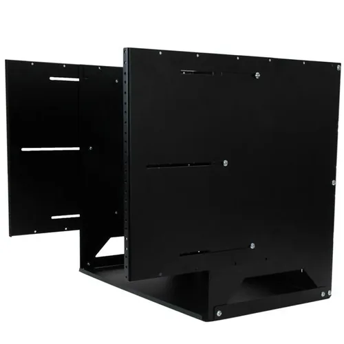 8U WALL-MOUNT RACK WITH SHELF .