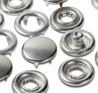 Prym Druckknöpfe Jersey Kappe Silber, 10 mm, 20 Stück - Detailfarbe: Silber