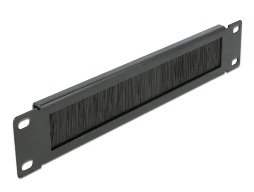 Delock Bürstenleiste 1HE , Schwarz - Detailfarbe: Schwarz