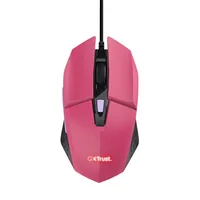 Trust Gaming-Maus GXT 109P FELOX - Maus Features: Umschaltbare DPI-Auflösung - Beleuchtung - Bedienungsseite: Universal - Detailfarbe: Pink - Gewicht: 102 g - Verbindungsart: Verkabelt - Schnittstelle: USB-A