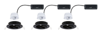 Paulmann Einbauleuchte LED Nova Plus 3-Set Schwarz - Leuchten Kategorie: Einbauleuchte - Betriebsart: Netzbetrieb - Lampensockel: LED fest verbaut - Farbtemperatur Kelvin: 4000 K - Gesamtleistung: 8.4 W - Farbwiedergabeindex CRI: 80