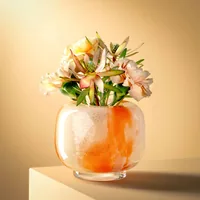 Leonardo Vase Cipria Due 11 cm, Crème/Orange - Assortiert: Nein - Höhe: 12.5 cm - Detailfarbe: Crème - Orange - Detailmaterial: Kalk-Natron-Glas - Grundmaterial: Glas