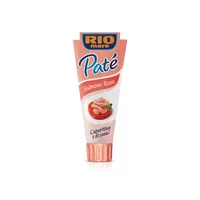 RIO mare Tube Patè Lachs 100 g - Produkttyp: Fisch - Nährwertangabe pro: 100 g - Energiegehalt (in kj): 884 KJ - Energiegehalt (in kcal): 213 Kcal - Fett: 17 g - Davon gesättigte Fettsäuren: 2.2 g