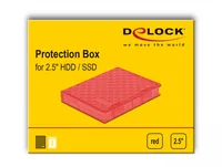 Delock Schutzgehäuse für 2.5? HDD / SSD rot - Zubehörtyp: Aufbewahrung