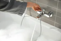 hansgrohe Lavaboarmatur Rebris E Chrom - Produktfamilie: Keine - Ausführung: Einhebelmischer - Anschlussmass: 3/4 - Farbe: Chrom - Material: Messing