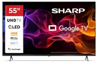 Sharp TV 55HP5465E 55, 3840 x 2160 (Ultra HD 4K), QLED - Auflösung: 3840 x 2160 (Ultra HD 4K) - Bildschirmdiagonale in Zoll: 55  - Tuner-Signal: DVB-C (Kabel) - DVB-S2 (Satellit) - DVB-T2 (terrestrisch) - HDMI Anschlüsse: 4 - Schnittstellen: 3.5-mm-Kopfhö
