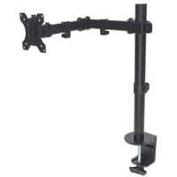 Manhattan Desk Mount for TV & Monitors (Full Motion), For screens 13" to 27", Clamp fitting to desk, VESA compatibility: 75x75mm and 100x100mm - check the dimensions of the four mounting holes on back of screen to ensure it fits, Max 8kg, Bracket, Lifetim
