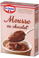 Dr.Oetker Mousse au Chocolat 184 g - Produkttyp: Pudding & Crèmes - Nährwertangabe pro: 100 g - Energiegehalt (in kj): 1077 KJ - Energiegehalt (in kcal): 259 Kcal - Fett: 17 g - Gesättigte Fettsäuren: 11 g
