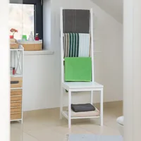 Relaxdays 10020925 Support de serviette Colonne Blanc
