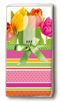 Paper + Design Taschentücher Tulpen und Streifen 1 Päckchen - Packungsgrösse: 1 Stück - Anzahl Lagen: 4