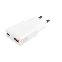 4smarts USB-Wandladegerät PDPlug Slim Duos 30 W - Ladeport Output: 1x USB 18W - 1x USB-C 30W - Detailfarbe: Weiss - USB Ladeanschluss: 2
