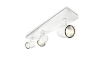 Philips Aufbauspot Runner, 3 x GU10, 20 W, Weiss - Leuchten Kategorie: Aufbauleuchte - Betriebsart: Netzbetrieb - Lampensockel: GU10 - Farbtemperatur Kelvin: Je nach Leuchtmittel - Gesamtleistung: 50 W - Farbwiedergabeindex CRI: 0
