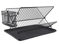 present time Abtropfgestell Classic Schwarz - Tiefe: 29.5 cm - Breite: 37 cm - Detailfarbe: Schwarz - Geschirrhalterung: Besteckhalter - Höhe: 24 cm - Produkttyp: Abtropfgestell