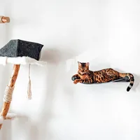 CanadianCat Katzenbett Filz-Hängematte mit Wandmontage Anthrazit - Breite: 35 cm - Länge: 65 cm - Detailfarbe: Anthrazit - Tierart: Katze - Produkttyp: Liege
