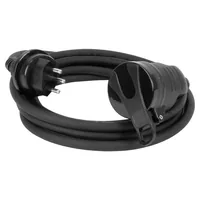 STEFFEN Verlängerungskabel GdV 3 x 1.5 mm2 T13-T13, 3 m, Schwarz - Anzahl Leiter: 3 - Detailfarbe: Schwarz - Kinderschutz: Nein - Steckereigenschaften: Angespritzt - Steckertyp Ausgang: T13 - Leiterquerschnitt: 1.5 mm²