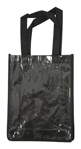 Creativ Company Tasche aus Vliesstoff mit durchsichtigem Einschub - Packungsgrösse: 1 Stück - Motiv: Ohne Motiv