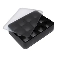 Lurch Eiswürfelform Würfel Schwarz / Transparent, 4 x 4 cm - Produkttyp: Eiswürfelbehälter - Eiswürfelform: Eckig - Materialtyp: Kunststoff - Material: Silikon - Detailfarbe: Schwarz - Anzahl Eiswürfel: 12