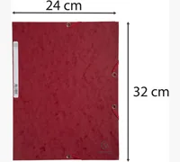 Exacompta Gummibandmappe A4 Bordeaux, 250 Blatt - Typ: Gummibandmappe - Ausstattung: Gummiband - Detailfarbe: Bordeaux - Material: Karton