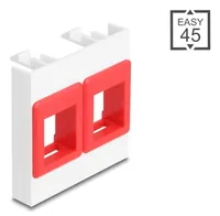DELOCK Easy 45 Modul 2x Keystone Halterungen 45x45 mm wsrt